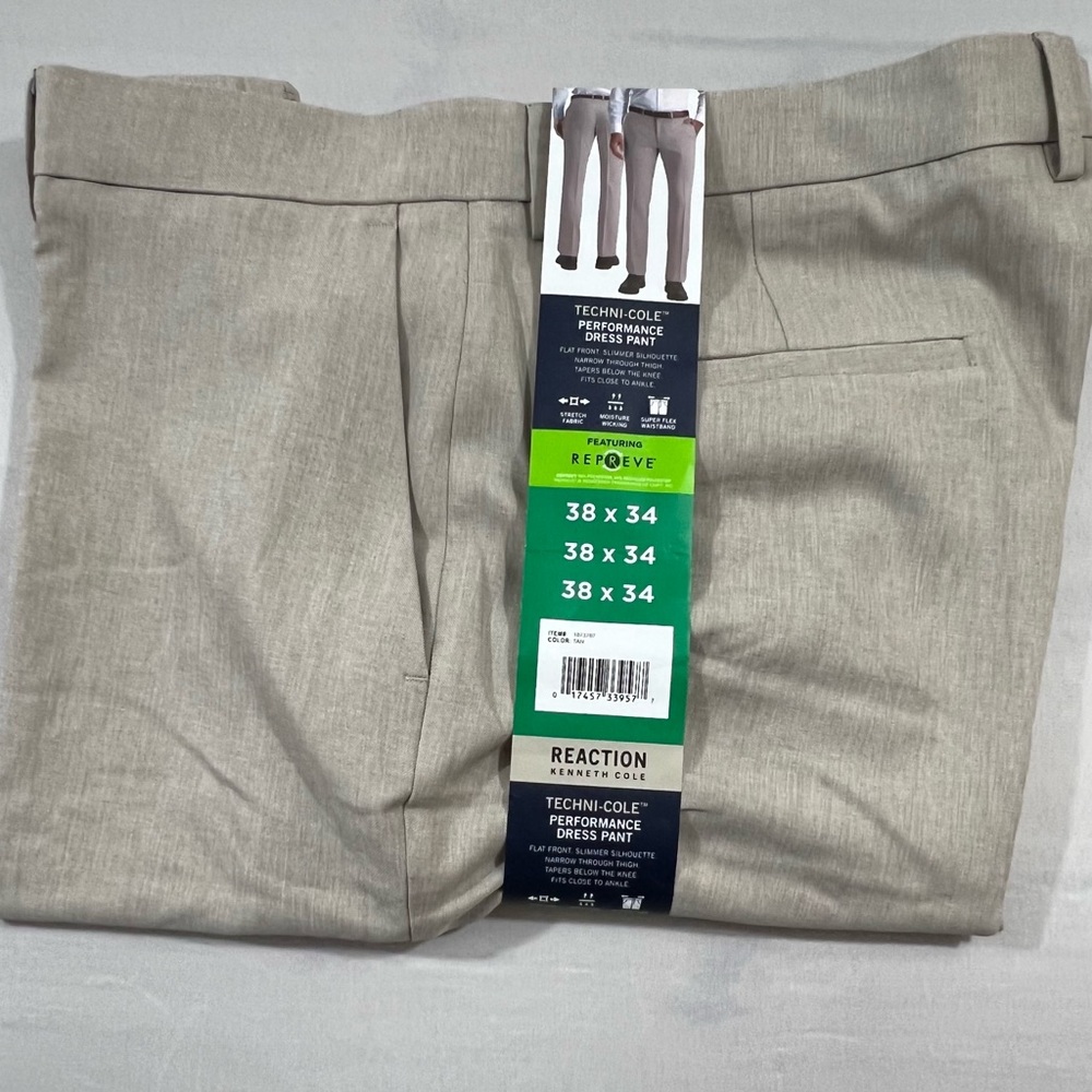 Kenneth Cole Light Tan Slim Fit Pants